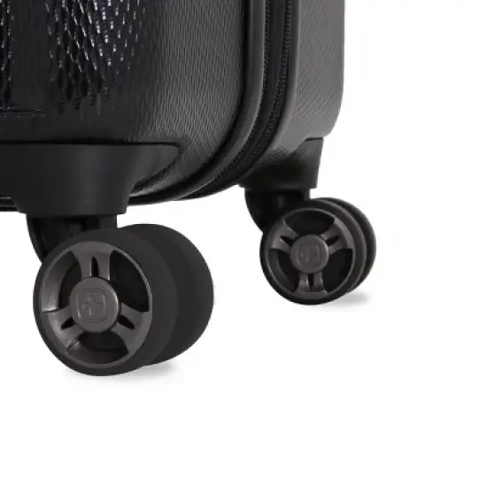 SWISSGEAR Energie PolyCarb Hardside Large Checked Spinner Suitcase - Black image {5}