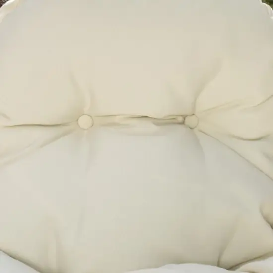 Cutter Teardrop Wicker Patio Lounge Chair with Cushion: Outdoor Daybed, Metal Frame - Christopher Knight Home image {3}