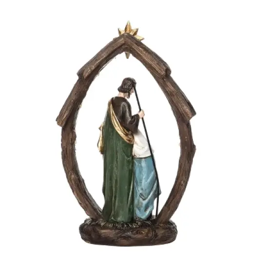 Transpac 11.5 in Multicolor Light Up Nativity Decor Christmas Decorative Object Polyresin image {3}