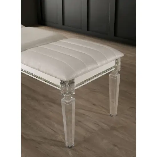 Cobblestone Acrylic Legs Bench Pearl White - HOMES: Inside + Out image {2}