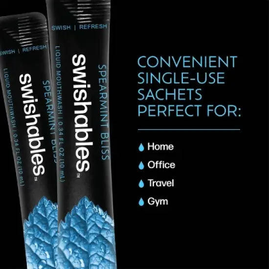 Swishables Liquid Mouthwash Sticks - Spearmint - 0.34 fl oz/36ct image {5}