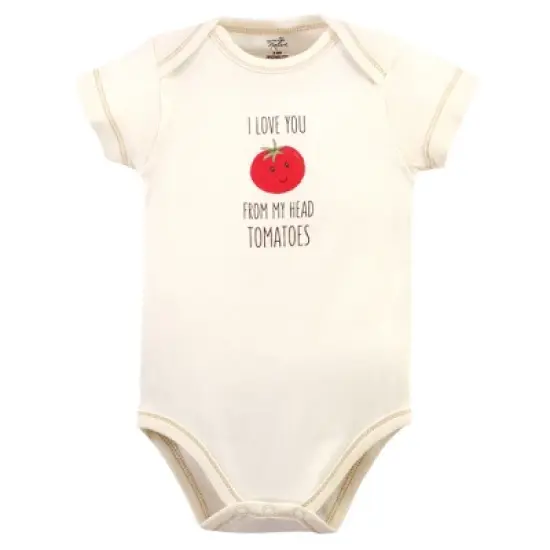 Touched by Nature Organic Cotton Bodysuits 5pk, Corn image {3}