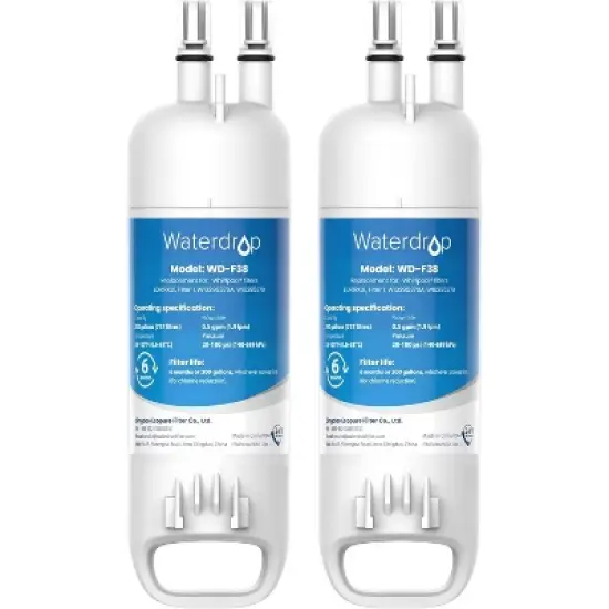 Waterdrop EDR1RXD1 Replacement for Everydrop Filter 1,Refrigerator Water Filter, 2 Pack image {9}