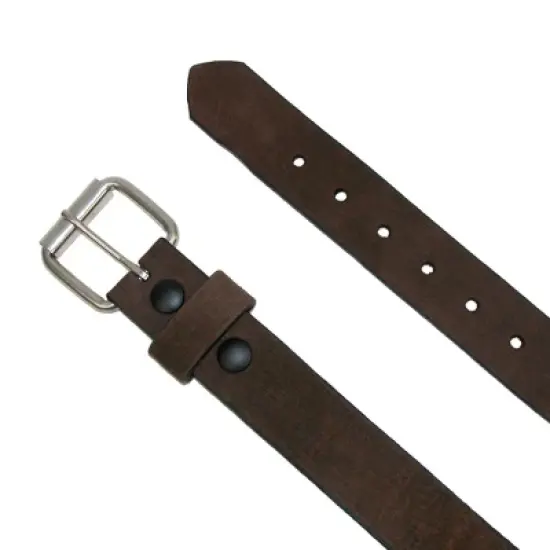 Boston Leather Men's Bark Leather Belt image {1}