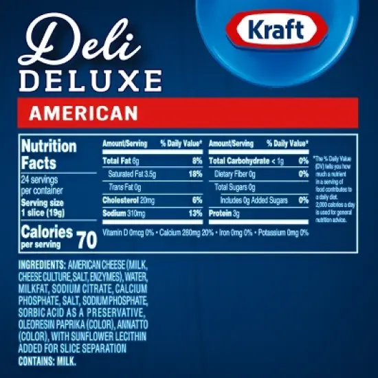 Kraft Deli Deluxe American Cheese Slices - 16oz/24ct image {1}