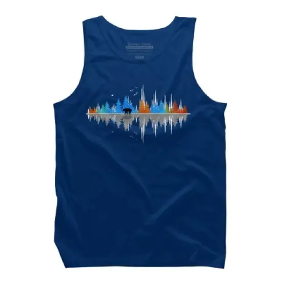 Men's Design By Humans Sounds of Nature Color Tree Notes By NomAdartStudio Tank Top image {6}
