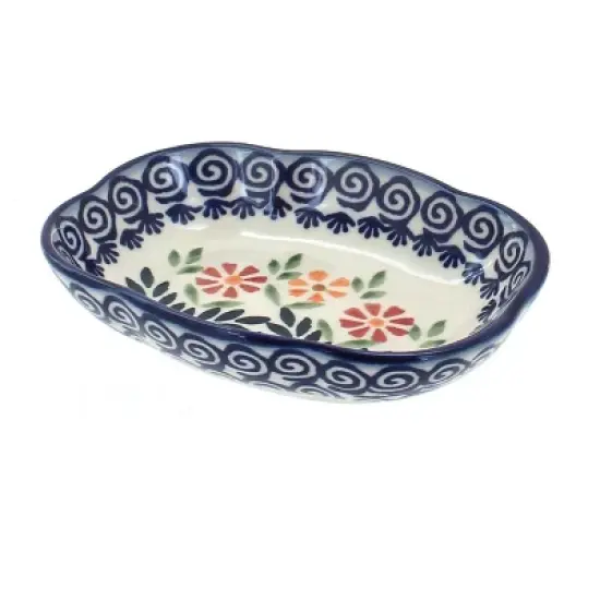 Blue Rose Polish Pottery S126 Manufaktura Soap Dish image {4}