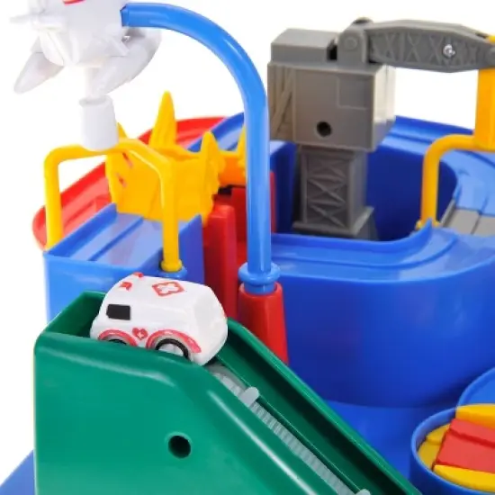 Insten Race Track Vehicle Obstacle Course and Puzzle Playset Toys For Kids Birthday Gift image {3}