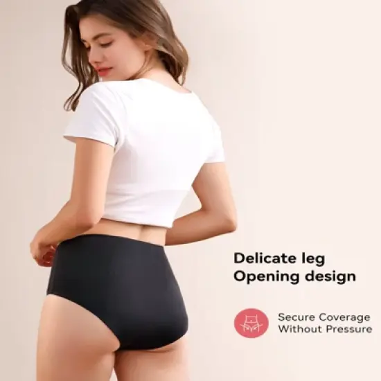 VOXSHE Period Underwear for Women Mild Absorbency Leak-proof Panties for Menstrual Red image {7}