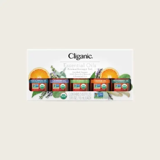 Cliganic Organic Aromatherapy Set, Top 5 (15ml) image {3}