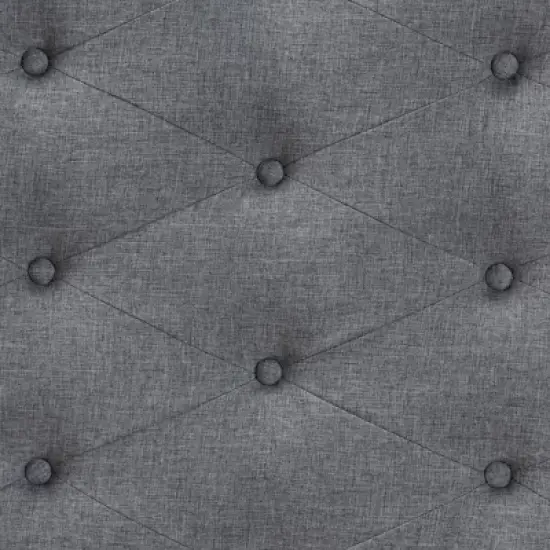 Baxton Studio King Premala Fabric and Wood Headboard Gray/Walnut Brown: Tufted Design, Adjustable Height image {4}