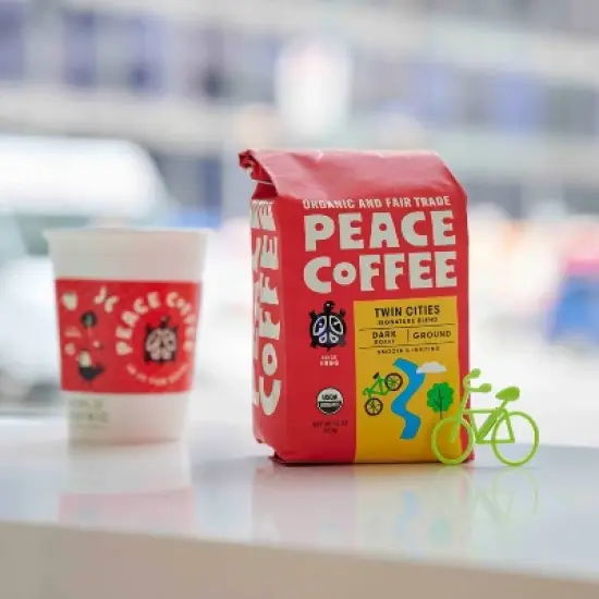 Peace Coffee Twin Cities Dark Roast Ground Coffee - 36oz/3ct image {3}