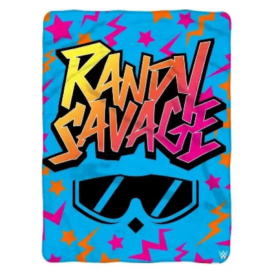 Sleep Squad WWE Randy Savage 60 x 80 Raschel Plush Throw image {1}