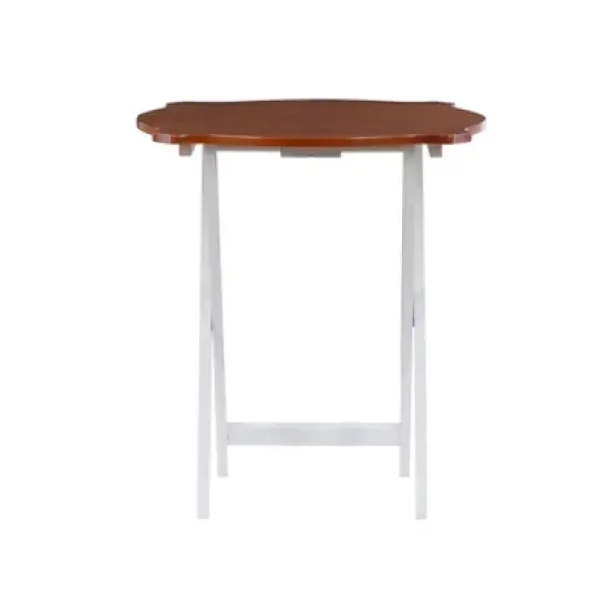 Austin Tray Table Set White/Hazelnut - Powell Company image {5}