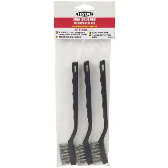 Hyde 10 in. L Stainless Steel Mini Bristle Brush image {1}
