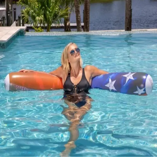 PoolCandy Inflatable Giant Stars & Stripes Outdoor Pool Noodle Ultra Durable Sun Tan Fun Great For Pools, Lakes and More image {1}