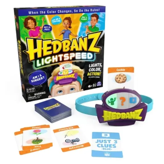Spin Master Games Hedbanz Lightspeed Board Game image {2}