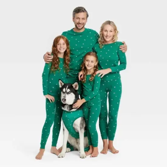 Polar Bear Print Jersey Holiday Matching Family Dog and Cat Pajamas - Wondershop&trade; Green image {3}