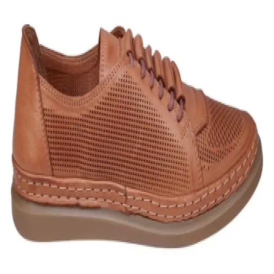 Cools 21 Oscar Hidden Lace Perforated Memory Foam Leather Sneakers image {1}