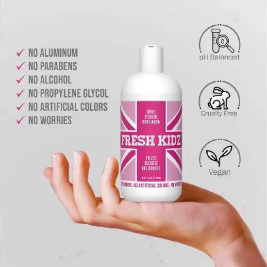 Fresh Kidz Girls Pink Body Wash - 16.9oz image {2}