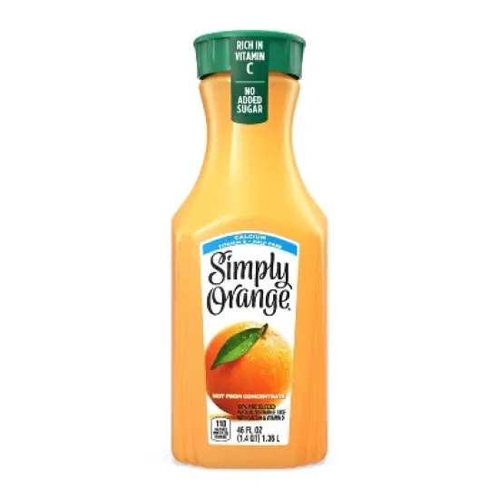 Simply Beverages Orange Pulp Free with Calcium and Vitamin D Juice - 46 fl oz image {7}