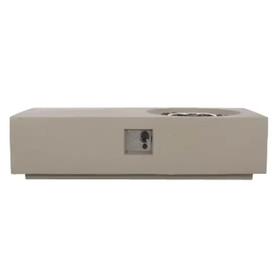 14.75 Inch Rectangular Outdoor Fire Pit Table with 50,000 BTU and Dual Function Surface image {1}