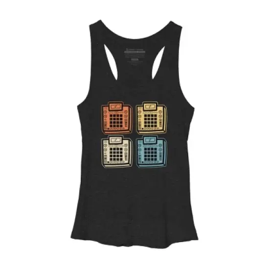 Women's Design By Humans I make Beats In Color By MusicoIlustre Racerback Tank Top image {2}