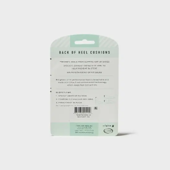 Fab Feet Women's by Foot Petals Back of Heel Insoles Shoe Cushion Khaki - 3 pairs image {4}