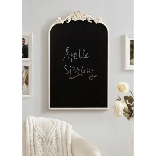 Kate & Laurel All Things Decor 19"X31" Arendahl Framed Decorative Chalkboard White image {6}