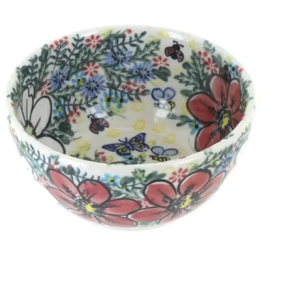 Blue Rose Polish Pottery 71 Vena Dessert Bowl image {10}