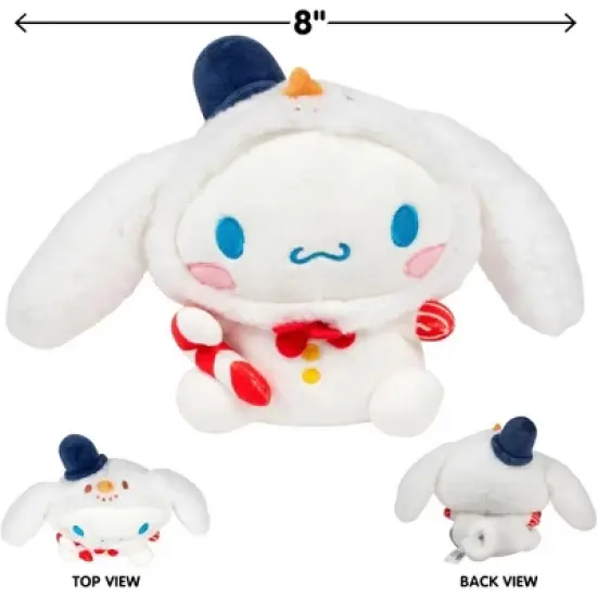 Hello Kitty and Friends 8" Cinnamoroll Snowman Plush - Officially Licensed Sanrio - Soft Stuffed Animal Toy Figure - Gift for Kids, Girls, Boys image {1}