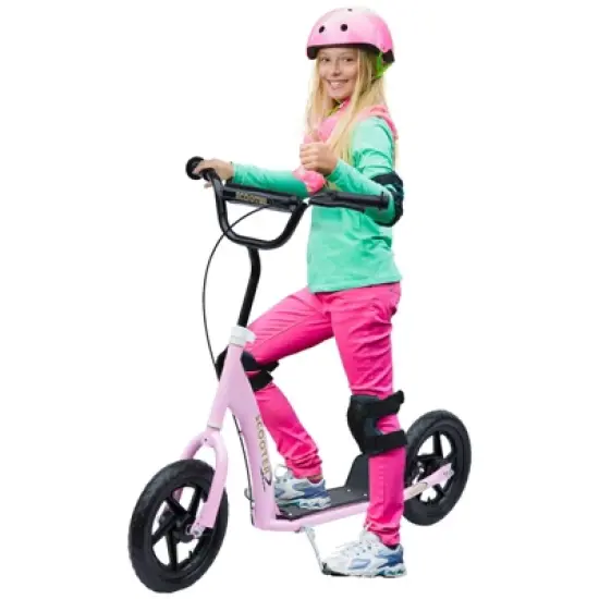 DSVIMOY Balance Bike for Kids 5-12 Years Old, Kids Bike with Adjustable Height Handlebar, Easy to Carry, Pink, 31.7"*13.7"*34.6" image {3}