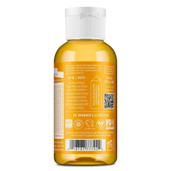 Dr. Bronner's Magic Pure Castile Liquid Soap Hand & Bodywash&nbsp;- Citrus - 2 fl oz image {1}