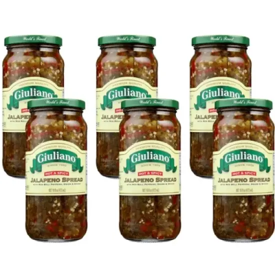 Giuliano Hot and Spicy Jalapeno Spread - 6 pack, 16 oz image {4}