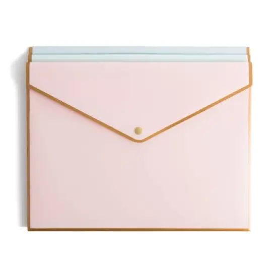 U Brands 3ct Poly Document Holders with Snap Cover Pastels: Office Supplies File Organizer & Document Sorter image {2}