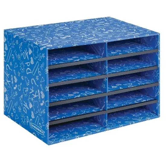 Bankers Box Classroom Collection 10-Compartment Mail Sorters 19.5" x 12.375" Blue (3384201) image {3}