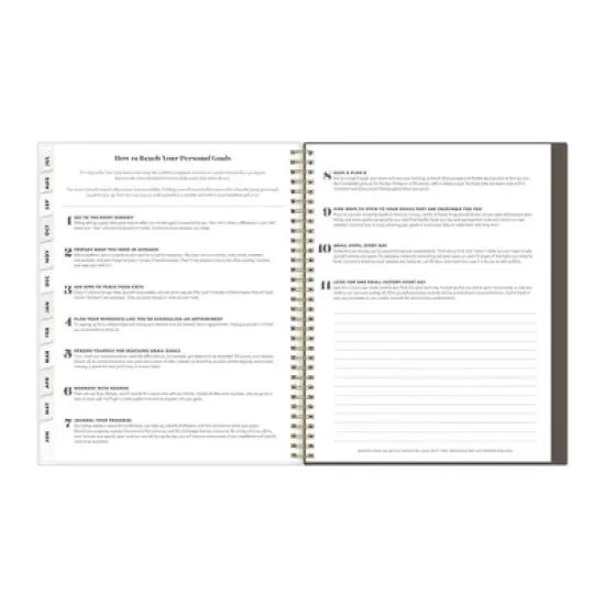 The Everygirl X Day Designer 2024-25 Weekly/Monthly Planner 11"x8.5" Wirebound Frosted Cover Senegal Tan: Adult Stationery, Tabs image {10}