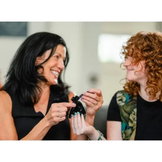 Hibana: Satin Drawstring Jewelry Pouches - 3.25 x 4.25" - 6ct Black image {3}