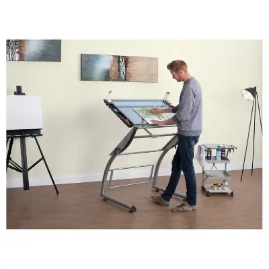 Triflex Drawing Table Soft Silver - Studio Designs image {7}