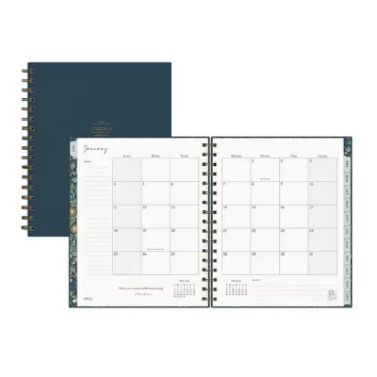 Morris & Co. by Blue Sky 7"x9" 2026&nbsp;Weekly/Monthly Wirebound Planner Hardcover Inky Fingers Bookcloth image {3}