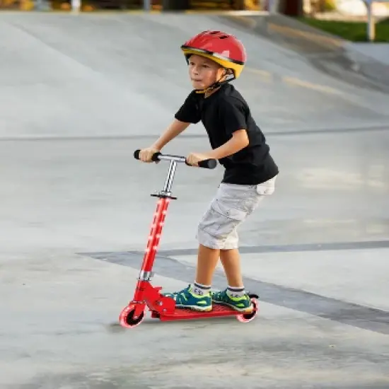 Voyager 2 Wheel Kids Scooter W/ Light Up Wheels & Tbar image {9}