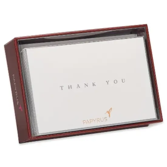 Signature Thank You Card with Silver Border Silver/White - PAPYRUS image {4}