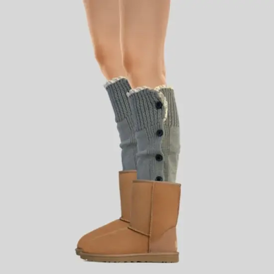 Wrapables Knee High Button Lace Leg Warmers for Boots image {2}