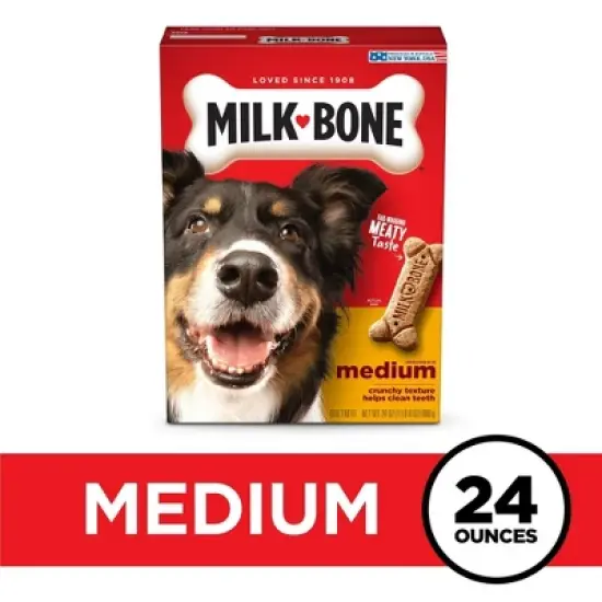 Milk Bone Original Biscuits, Medium Dog Treats, 24 oz, Pack of 2 image {5}