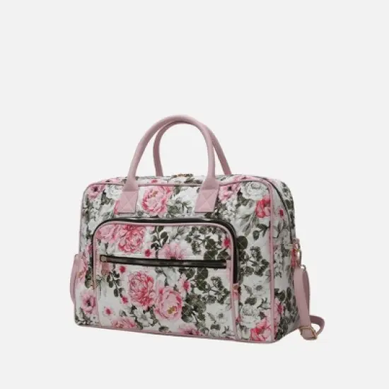 MKF Collection Jayla Quilted Cotton Botanical Pattern Women&rsquo;s Duffle Bag by Mia K image {9}