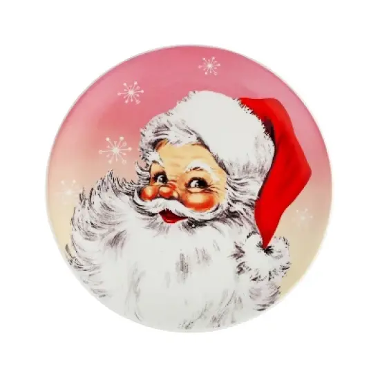 Mr. Christmas 8" Set of 4 Ceramic Pastel Plates image {3}