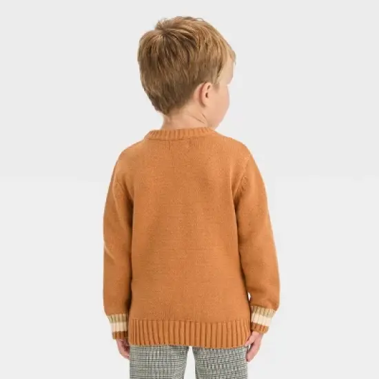 Toddler Boys' Animal Printed Sweater - Cat & Jack&trade; Brown image {1}