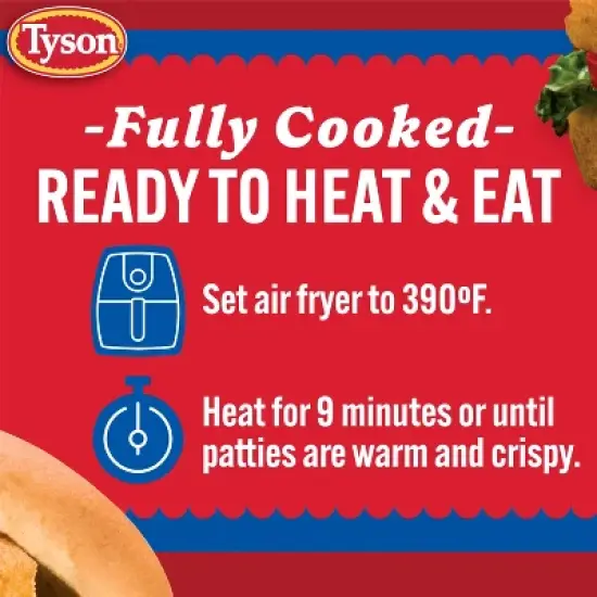 Tyson All Natural Chicken Breast Patties - Frozen - 23oz image {1}
