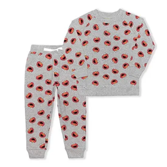 Sesame Street Boy's 2-Pack Allover Print Long Sleeve Shirt and Jogger Pant Set for toddler image {4}