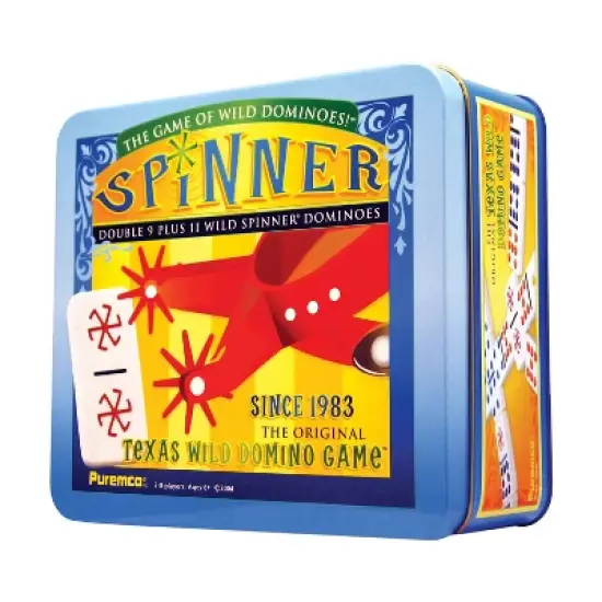 Spinner Dominoes Game Board Game: Puremco, 2-8 Players Party, 20-60 Min Play, Includes Instructions & Scoring Pads image {5}